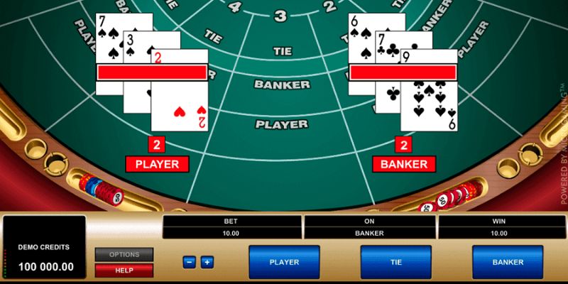 Đánh cược gấp thếp Baccarat